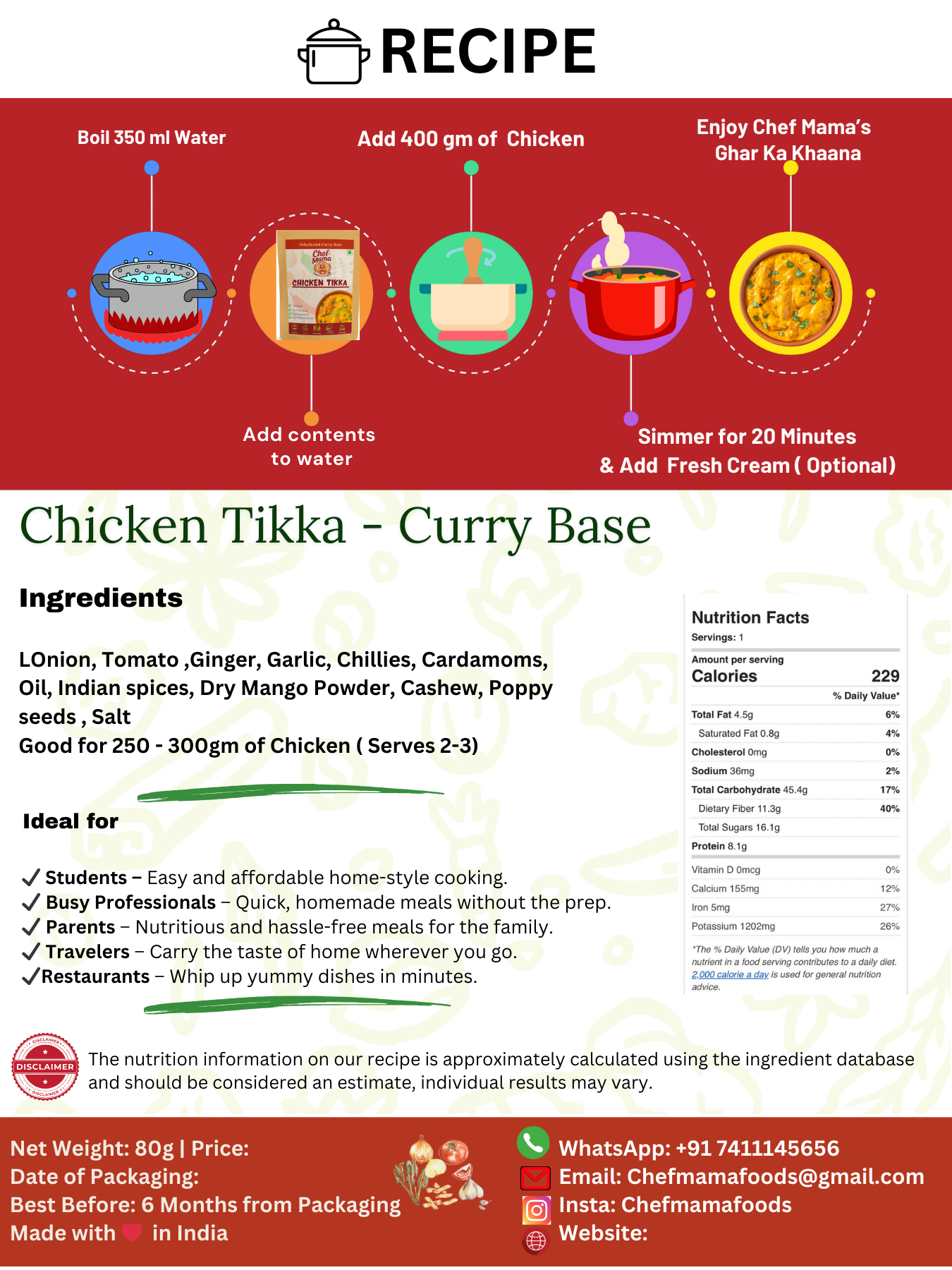 CB Chicken Tikka